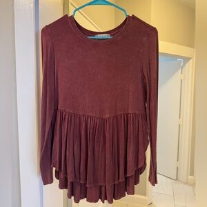 Altar'd State Maroon/Rust Red Blouse